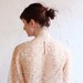 Vintage pink lace top - bat wing blouse - small - medium - large