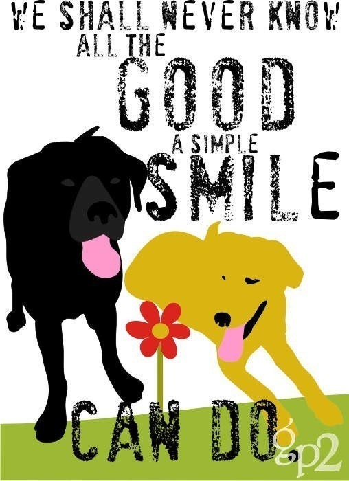 Black Labrador Yellow Labrador Dog Art Print Wall Decor with an Inspirational Message