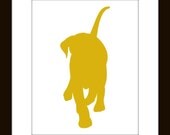 Labrador Retriever Silhouette Wall Decor 8 x 10 size Matted to 11 x 14