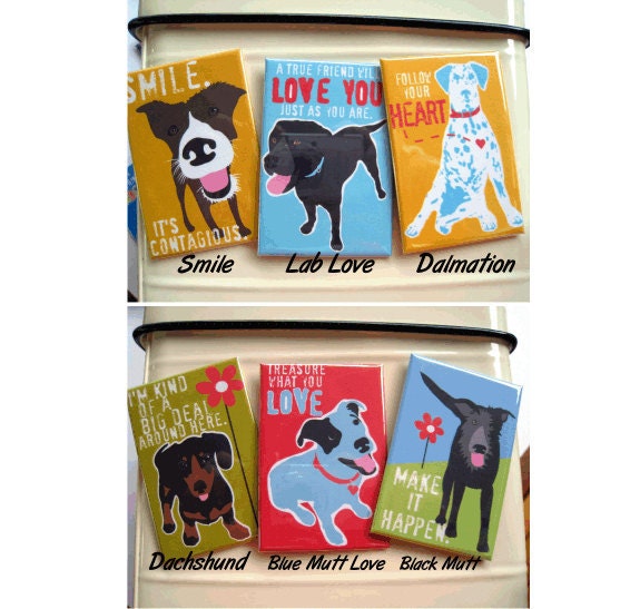 Dog Art Fridge Magnet Set You Choose 3 for the price of 2
