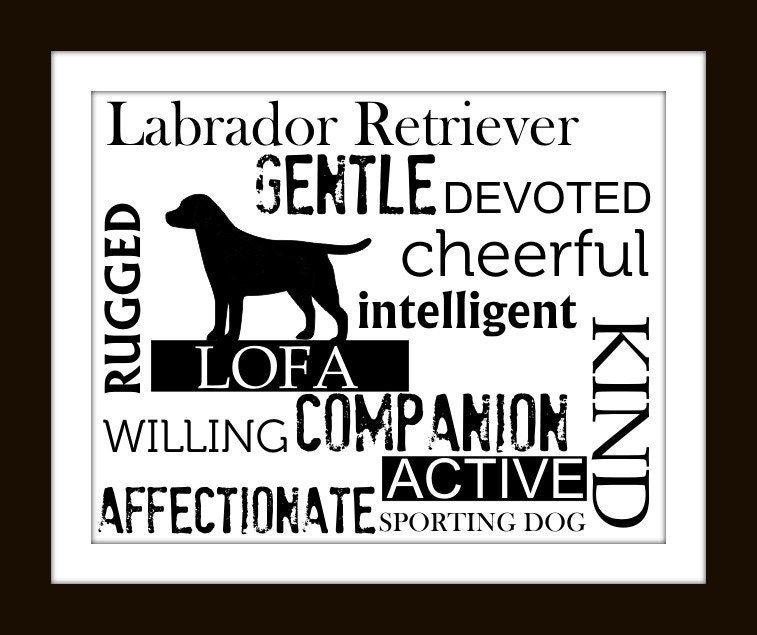 Subway Art Wall Decor Labrador Retriever Personalized with Your Lab's Name
