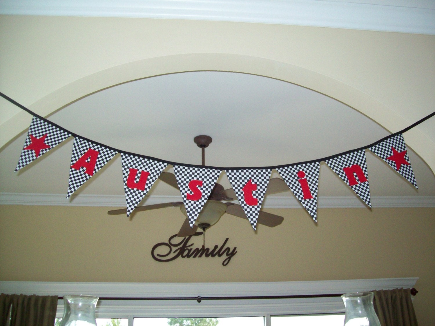Personalized Name Bunting/Banner - Race Car Banner