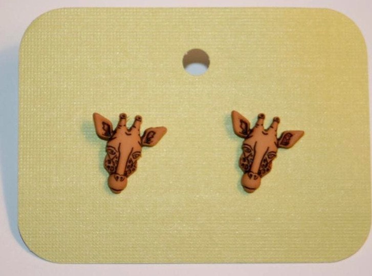 Giraffe Pierced Stud Earrings