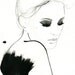 Watercolor and Pen Fashion Illustration - Dark Ballerina print