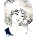 Print from Watercolor and Pen African American Fashion Illustration, Jessica Durrant, - The Afro