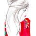 Print from original watercolor, pen, and charcoal fashion illustration by Jessica Durrant - titled Half Back