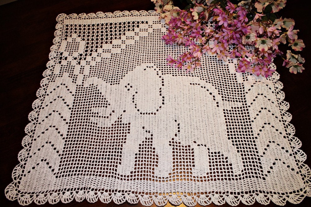 Crochet Elephant Doily