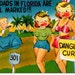 Vintage Linen Comic Postcard, Florida, Dangerous Curves