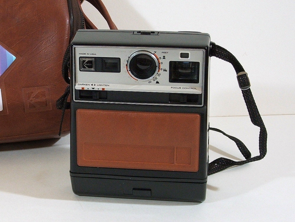 Vintage Kodak Instant Camera and Bag