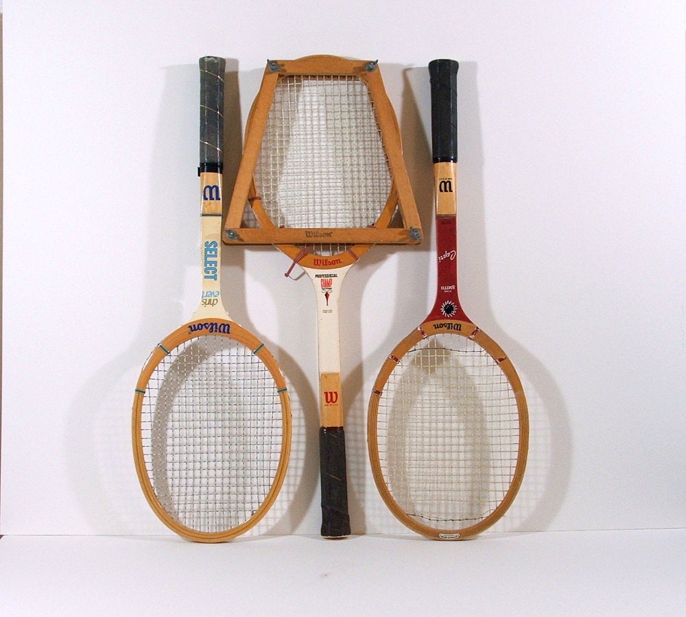 Vintage Tennis Rackets, Collection of Three Wilson Rackets