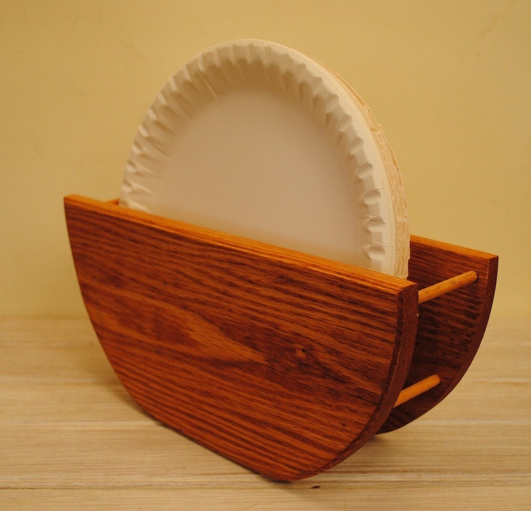 Wood Party Plate Holder Perfect for by Capcatchers