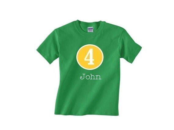 CIRCLE NUMBER OUTLINE Personalized Onesie or T-Shirt - All Sizes, Lots of Colors