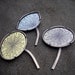 Dandelion Seed Brooch.  Pale Yellow and Grey Enamel with Sterling Silver