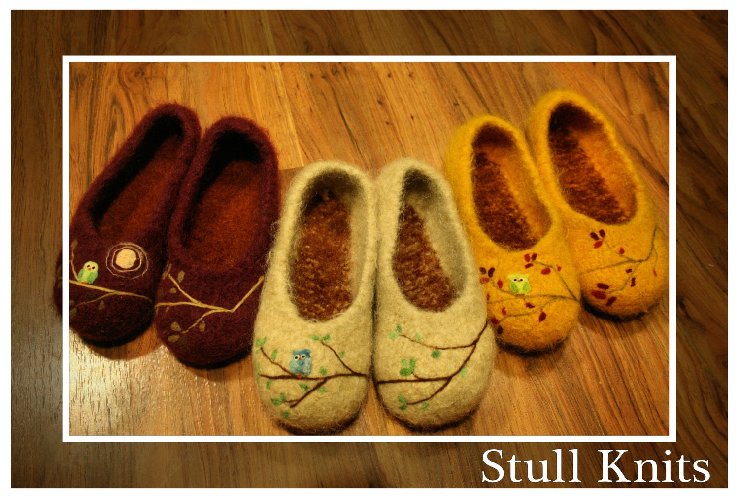 Felted wool Stull slippers ... Made to Order ... Women size XS-XL ... PiCk YoUr CoLoR and SiZe