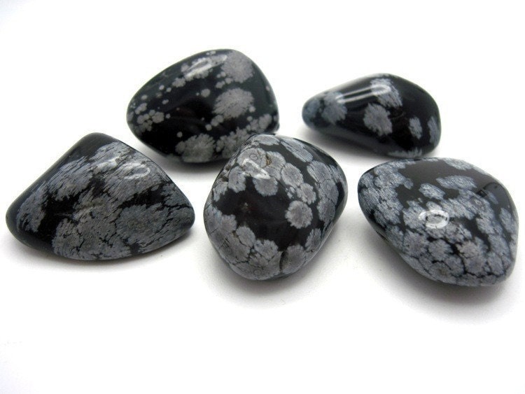 Snowflake Obsidian  Tumbled Stones