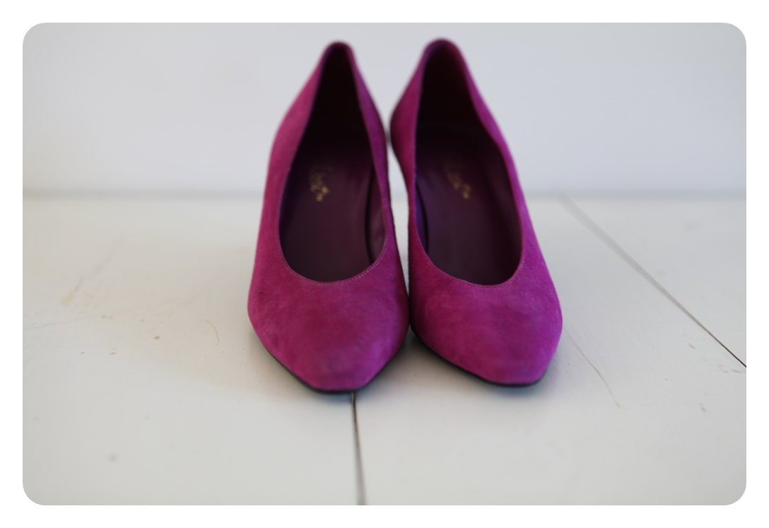 SALE Vintage 9 West Fuchsia Pumps 5.5