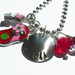 Hand Stamped FLOWERS and FLIP FLOPS Personalized Charm Necklace for Children