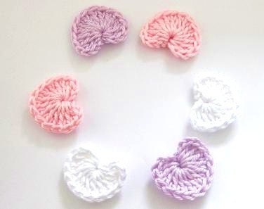 Only 4 Dollar Crochet 6 sweet hearts