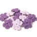 12-pieces Fairytale Crochet Flowers Lilac Purple