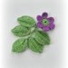 Keychain, Floral, Crochet, Green, Purple, Gift, Spring, Handmade, Romantic,