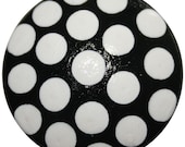 Black with White Polka Dot Dresser Drawer Knob