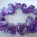 African Amethyst Hammered Nuggets, 7" FULL strand, 11.5mm - 17.5mm (6w3)