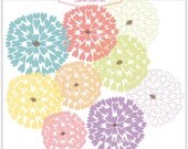 flower clip art , Digital clip art flowers, heart firework flowers..instant download