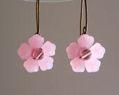Pink Cherry Blossom V-Hook Earrings - Custom Colors