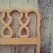 Vintage 'Peach' Twin Ornate Hourglass Headboard