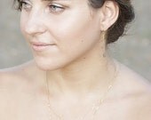 14k Gold Filled Flat Cable Chain and Natural Labradorite Faceted Heishi Beads