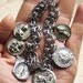 A Soldier's Bracelet, Vintage ELCO Sterling Catholic Medals Bracelet, 60G