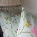 Pair of 16 inch Cushion Covers in Bird Trail Seafoam Cotton Fabric by Clarke and Clarke UK