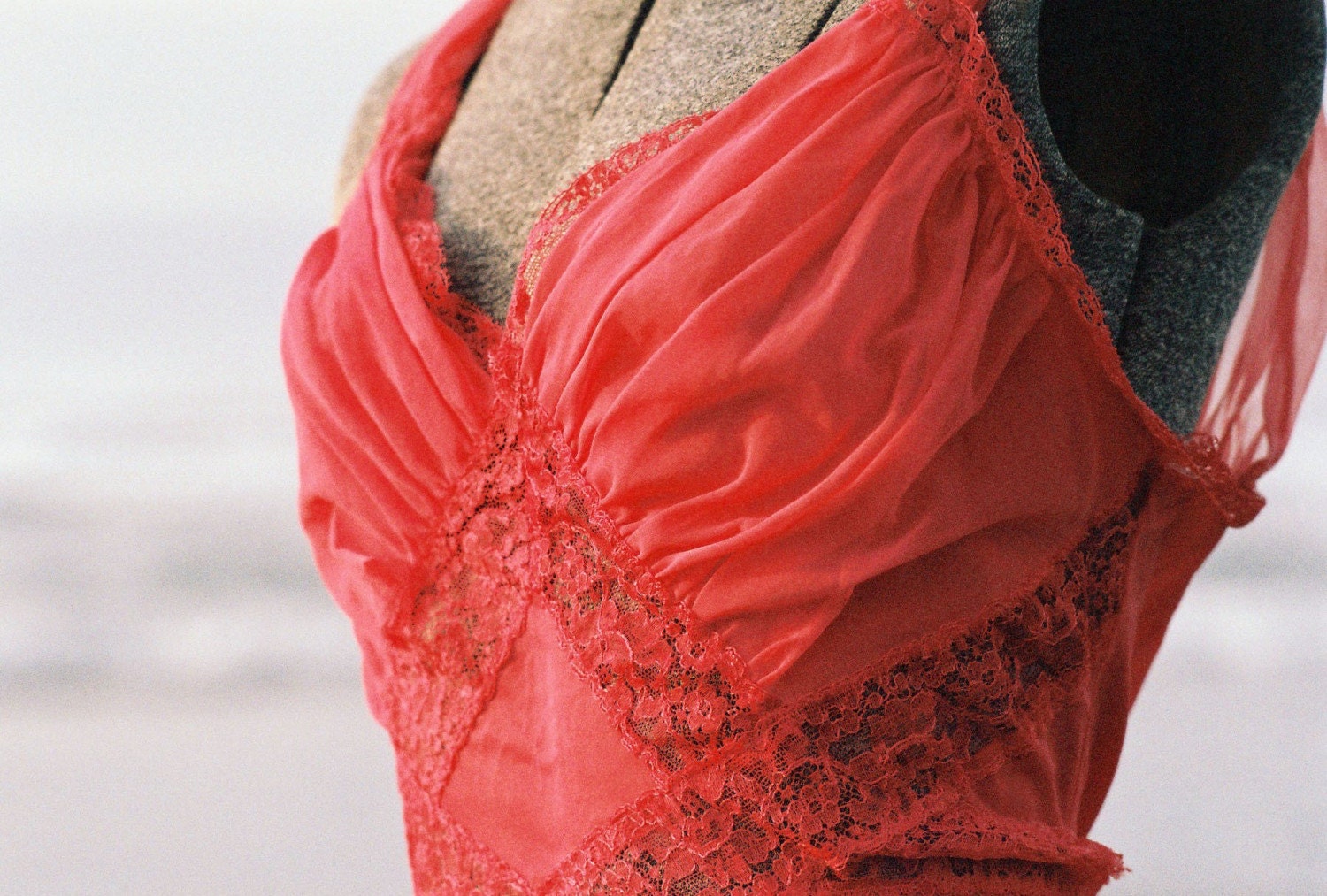 Hand-dyed Vintage Pink Lady Night Gown
