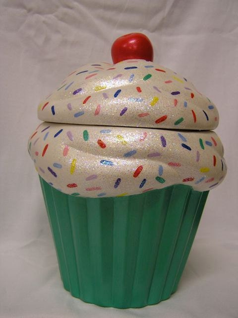 Rainbow Sprinkles Mint Green Crunch Cupcake Jar