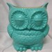 Tootsie Pop Owl Garden Planter Turquoise