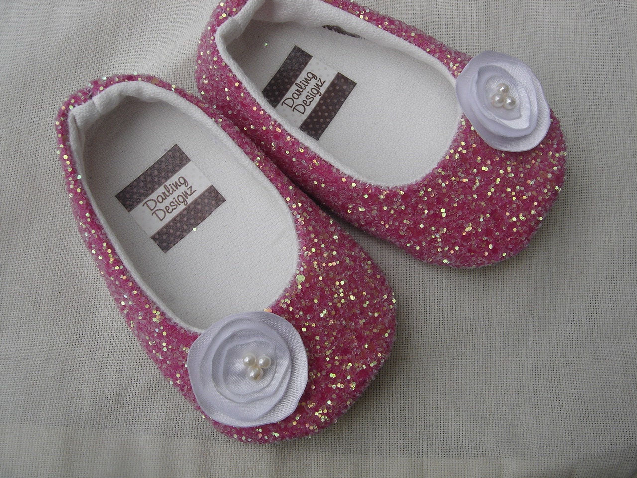 Sparkle Glitter Shoes for Toddlers in Hot Pink