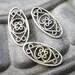 20 pendant connectors silver filigree jewelry 25 x 12 x 2mm
