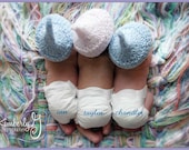 KNIT ELF HAT - Newborn Baby Hat, Knit Baby Hat Infant Hat, Coming Home from Hospital, Pink or Blue, Photography Prop