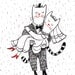 Rain of Love /Wedding illustration/ ORIGINAL ILLUSTRATION / ink drawing / wedding / paintings cats / in love