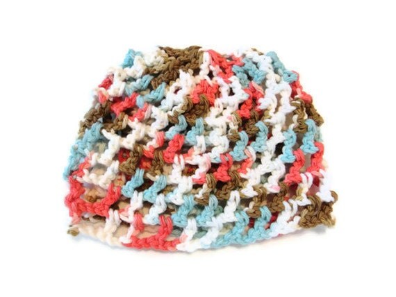 Baby Skull Cap Beanie Blue Red White Brown