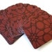 Gift Tag Set of 28 Dark Red Black Floral Print