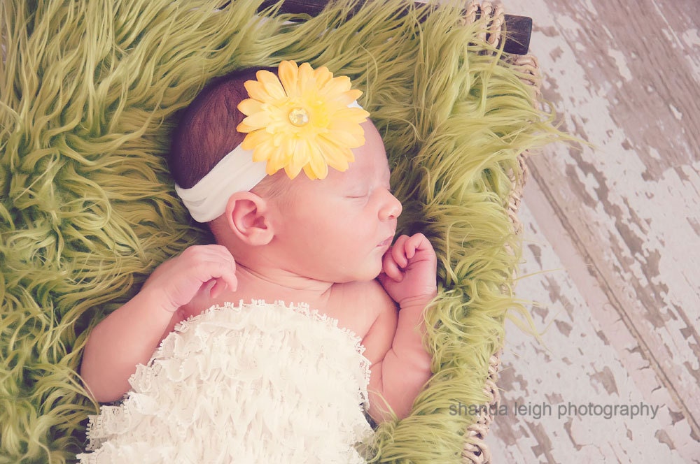 Small Yellow Gerber Daisy Flower, Interchangeable Snap Accessory