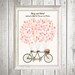 tandem bicycle fingerprint guest book - printable file