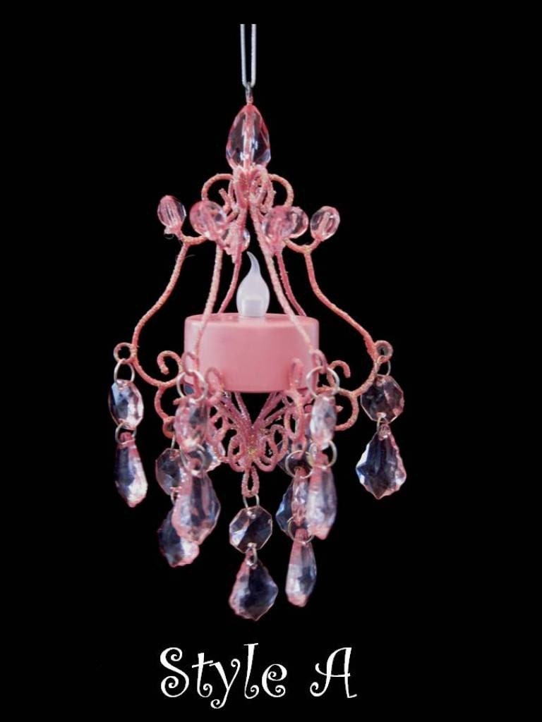 Tiny Pink Lighting Chandelier for Car by ShabulousChandeliers