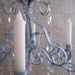 Seaside Collection Shabby Sea Blue Scroll Candle Chandelier