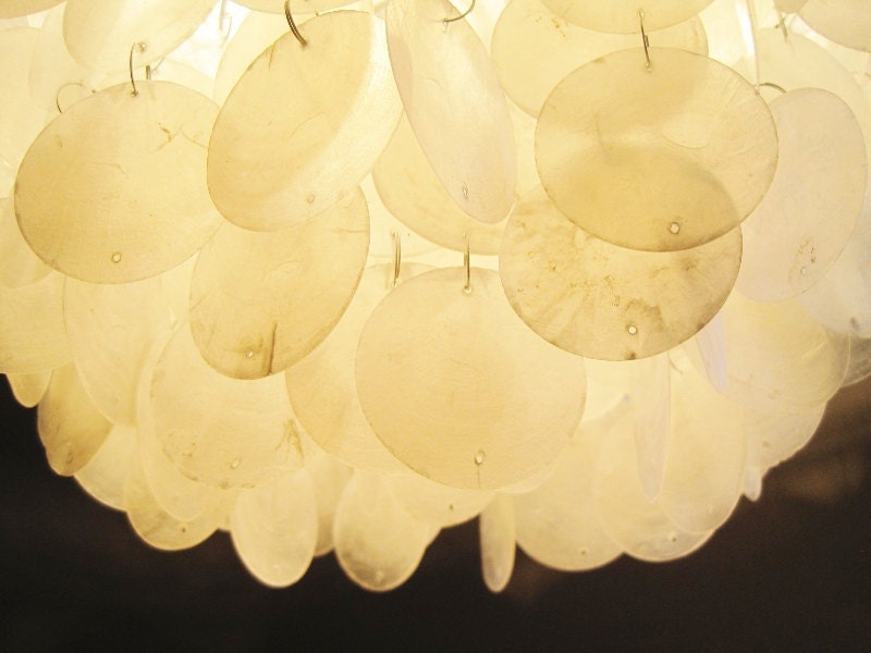 Giant Flushmount Capiz Chandelier in Natural MADE to ORDER