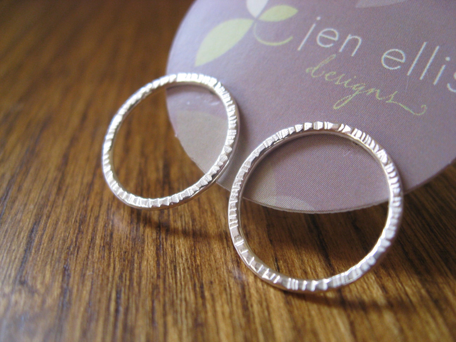 Dolly - Hollow Sterling Silver Round Textured Studs
