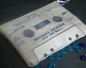 Michael Jackson Off the Wall Retro 70s & 80s Cassette Tape Clutch
