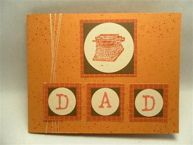 Typewriter card for Dad