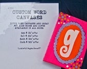 Custom Letter/Word Paintings
